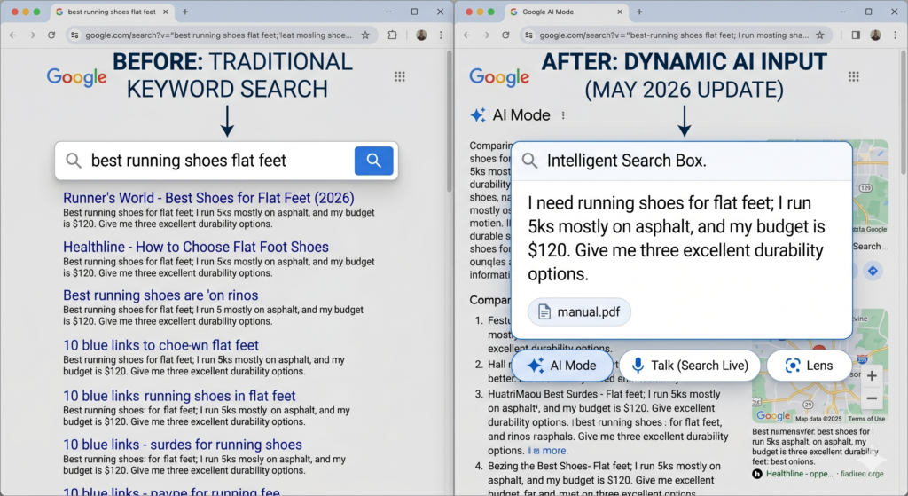 Google AI search box