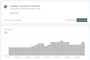 Crawled - currently not indexed